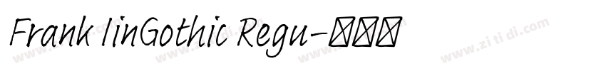 Frank IinGothic Regu字体转换